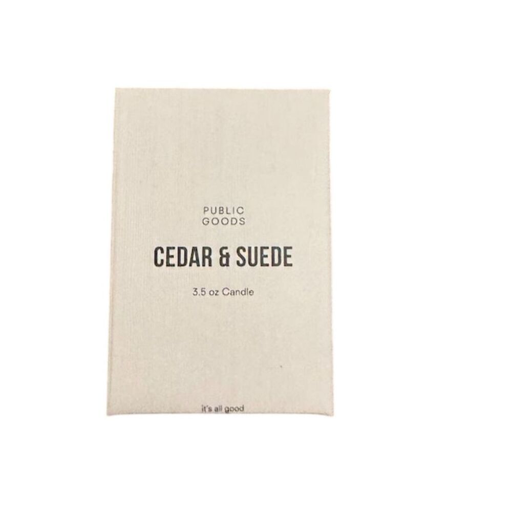 Public Goods Cedar & Suede Soy Candle 3.5 oz Hand-Poured Indoor Use - Picture 4 of 5